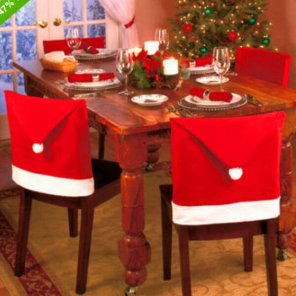 High quality Christmas Chairs Set Christmas goods table decorated Christmas hat in large quantities - Image 2